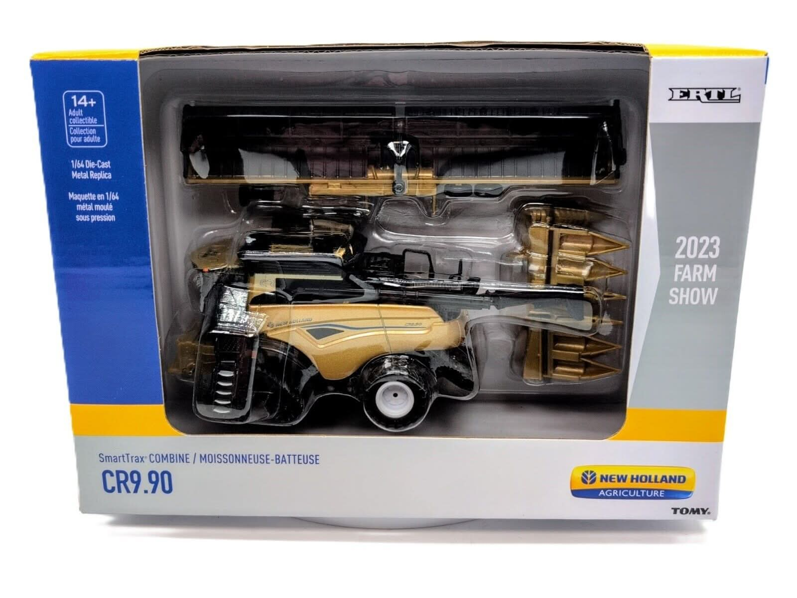 1/64 New Holland CR9.90 Combine With Tracks, Updated Graphics, Gold Chaser - Farm Toy Tractor