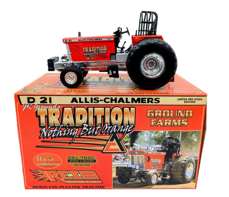 1/16 Allis Chalmers D-21 Tradition Nothing But Orange Pro Stock Pulling Tractor.