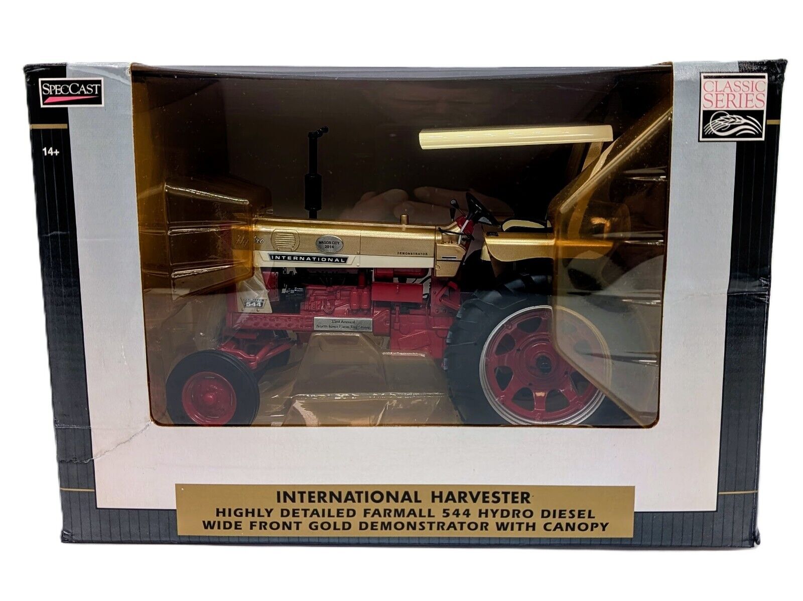 1/16 Farmall 544 Hydro Diesel Wide Front Gold Demonstrator Tractor 