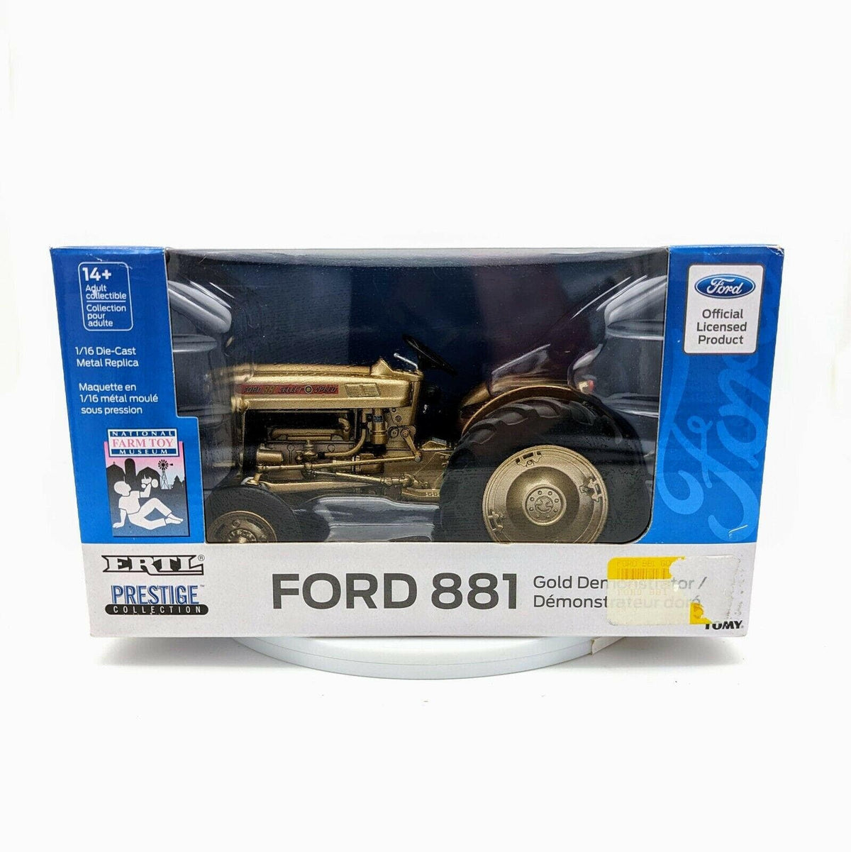 Ertl FORD 881 Gold Demonstrator PRESTIGE Tractor 1/16 NATL FARM TOY MUSEUM.