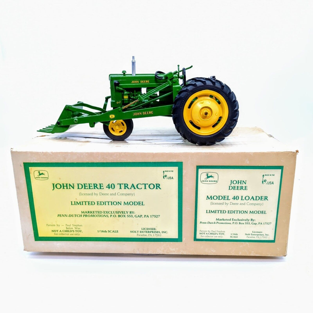 1/16 John Deere Model 40 Loader Limited Edition 1 of 500 By Paul Stephan