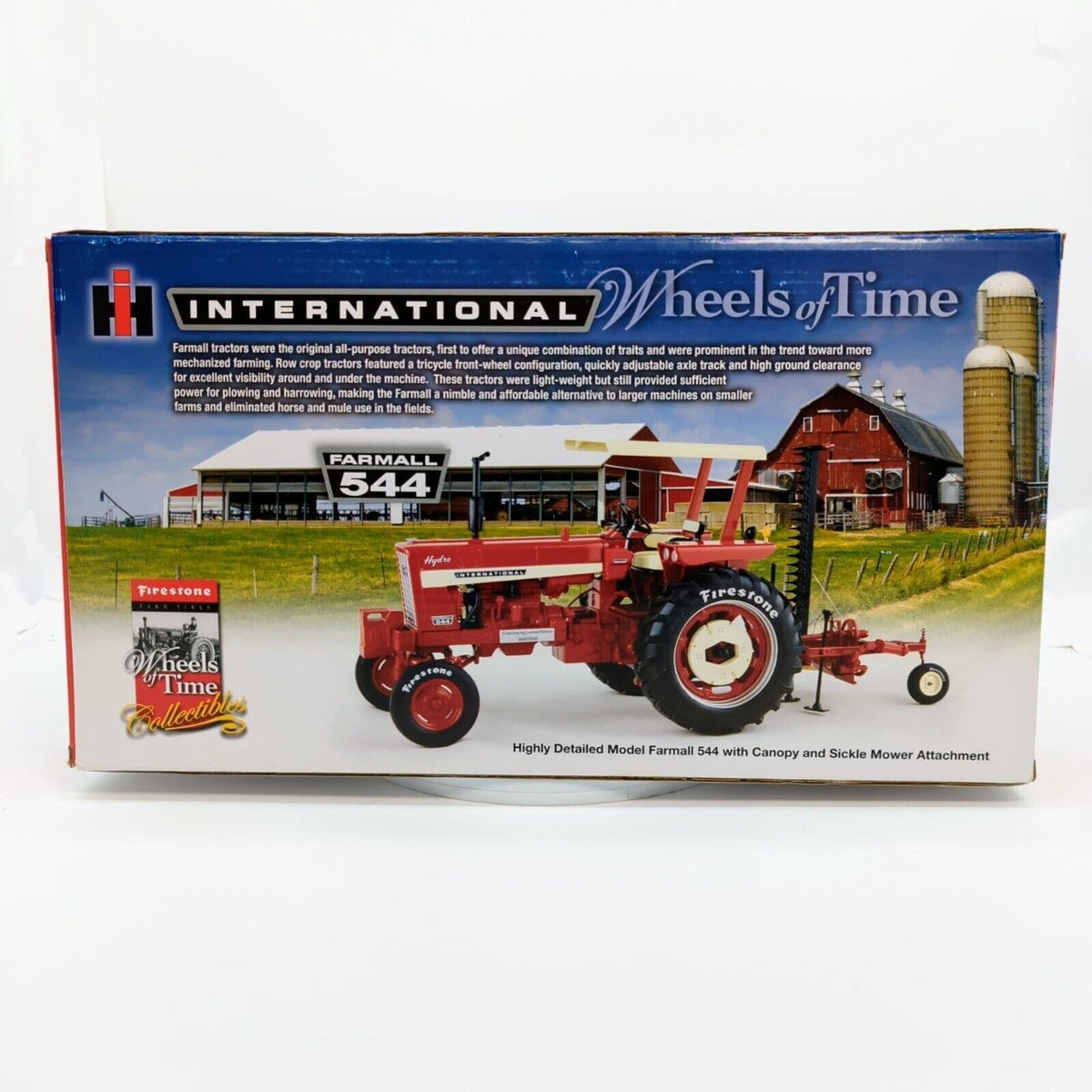 1/16 International Harvester Farmall 544 Tractor With Wide Front & Sickle Mower.