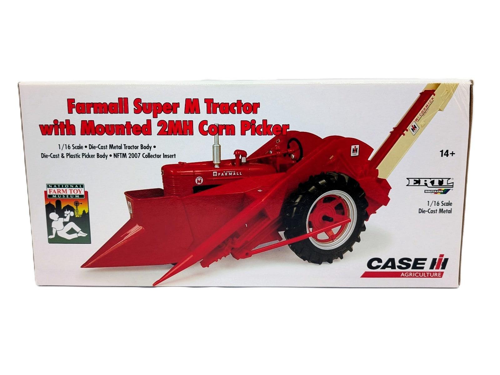 1/16 International Harvester Farmall Super M Tractor W/ 2MH Corn Picke