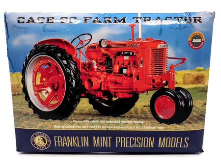 1/12 Case SC Tractor With Narrow Front Franklin Mint Precision Model - Farm Toy Tractor