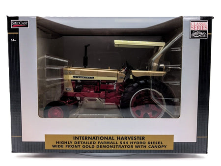 1/16 Farmall 544 Hydro Diesel Wide Front Gold Demonstrator Tractor 2013 Toy Show - Farm Toy Tractor