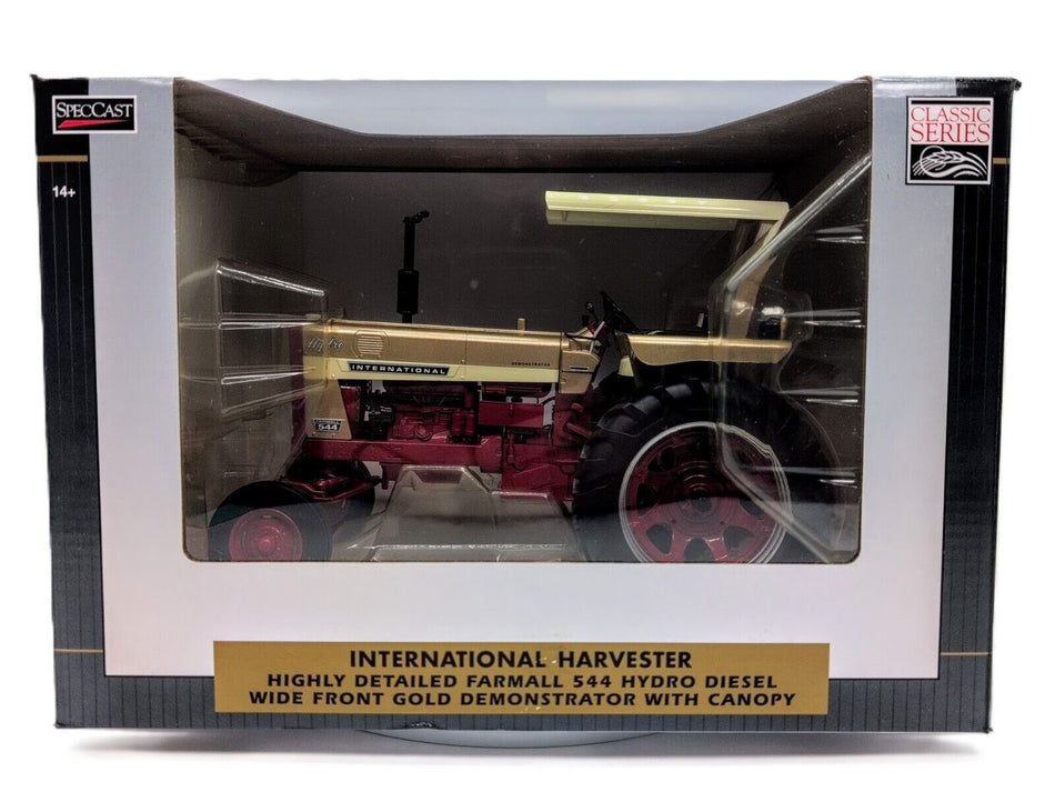 1/16 Farmall 544 Hydro Diesel Wide Front Gold Demonstrator Tractor 2013 Toy Show - Farm Toy Tractor