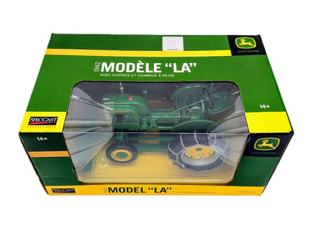 1/16 John Deere Model LA Tractor With Chains and Snow Blade 