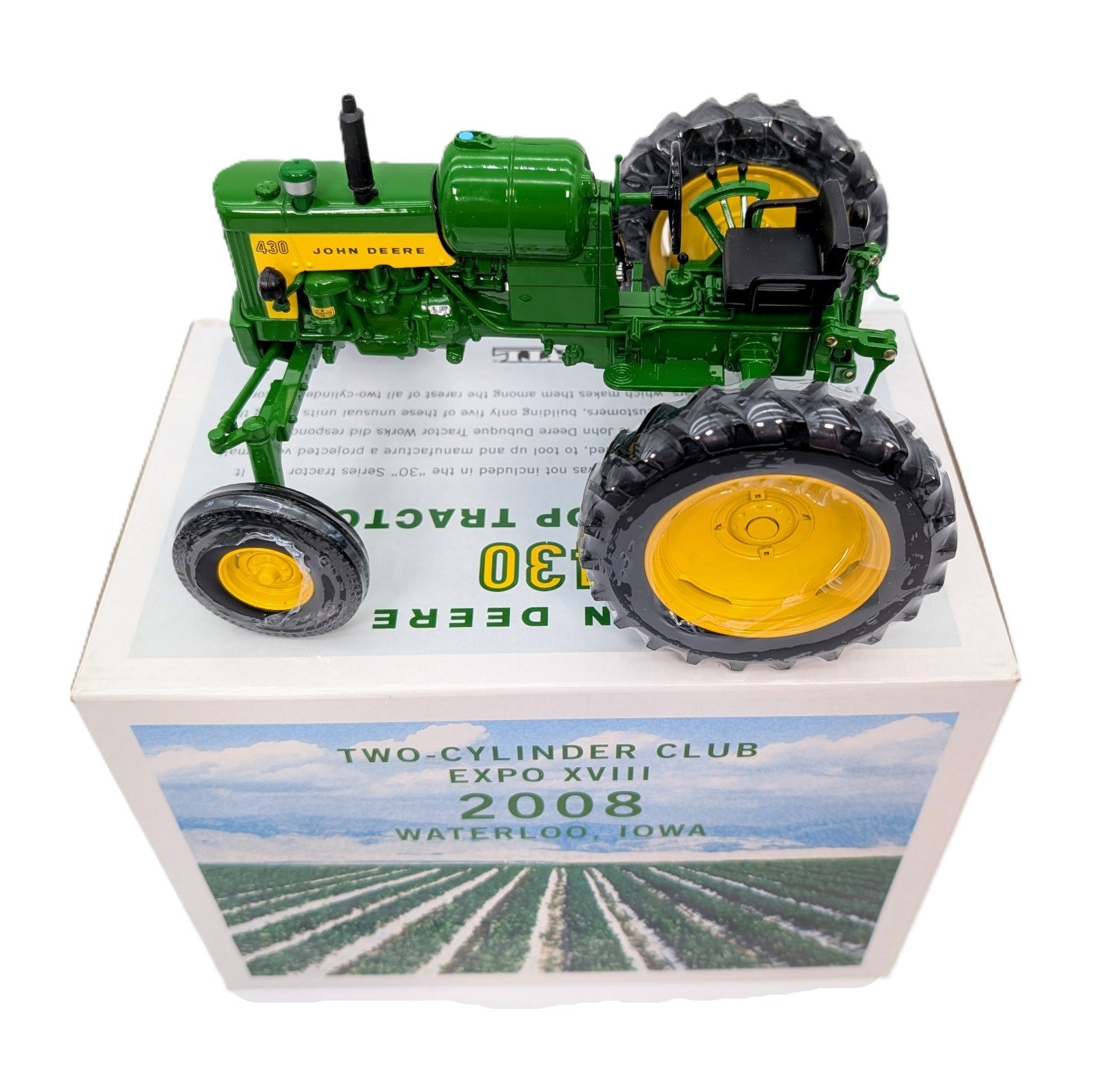 1/16 John Deere 430 LP Hi Crop Tractor Two Cylinder Club Expo 2008 Special Award.