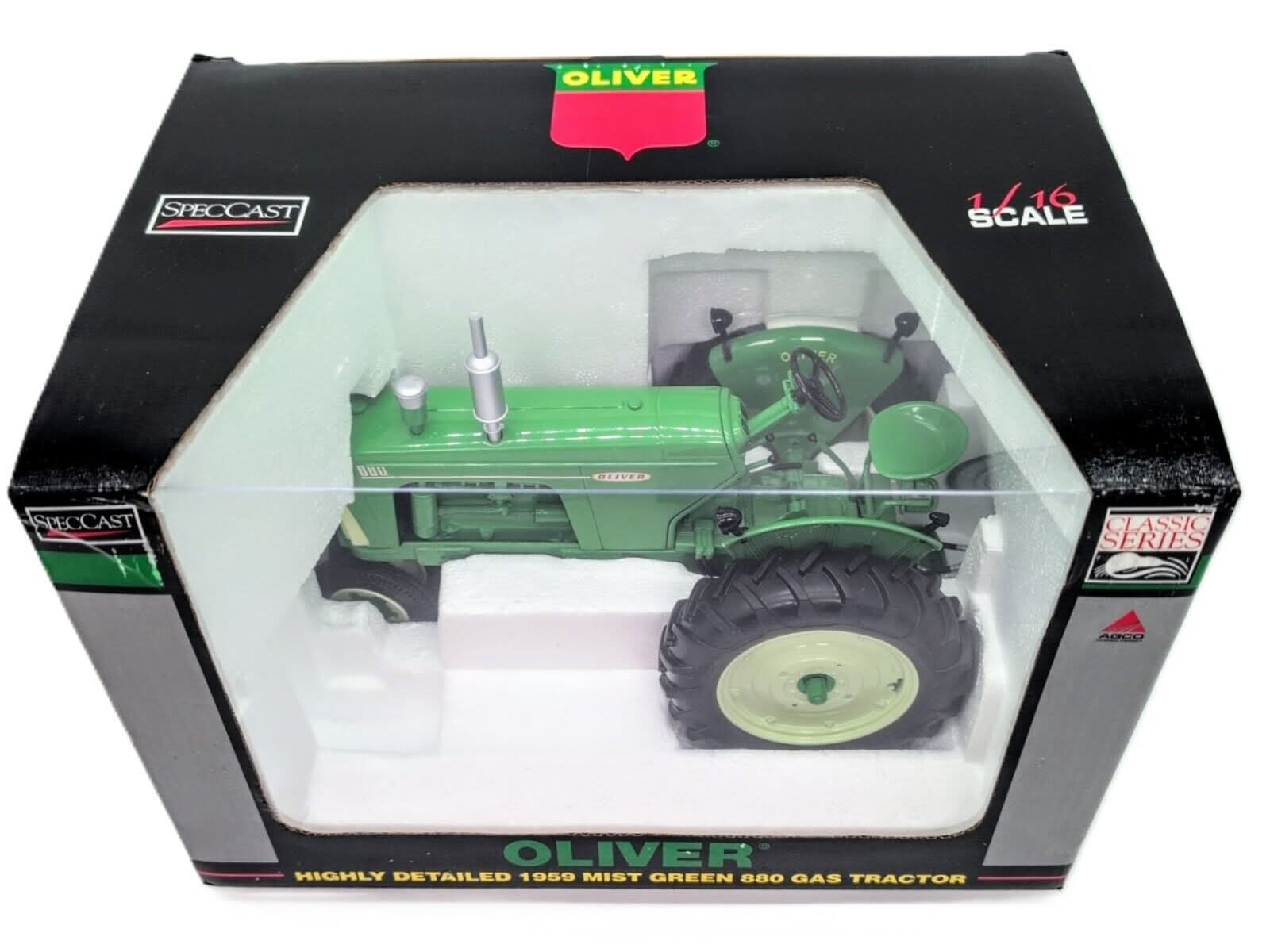 1/16 Oliver 880 Tractor With Narrow Front, Mist Green Color - Farm Toy