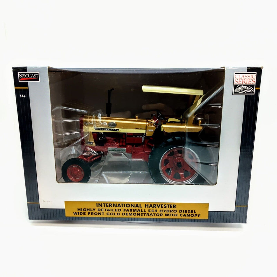 1/16 Farmall 544 Hydro Diesel Wide Front Gold Demonstrator Tractor