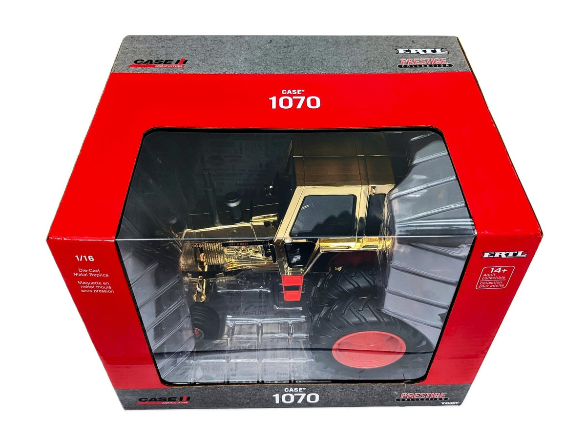 1/16 Gold Case 1070 2WD w/ Cab & Rear Duals, ERTL Prestige Collection.