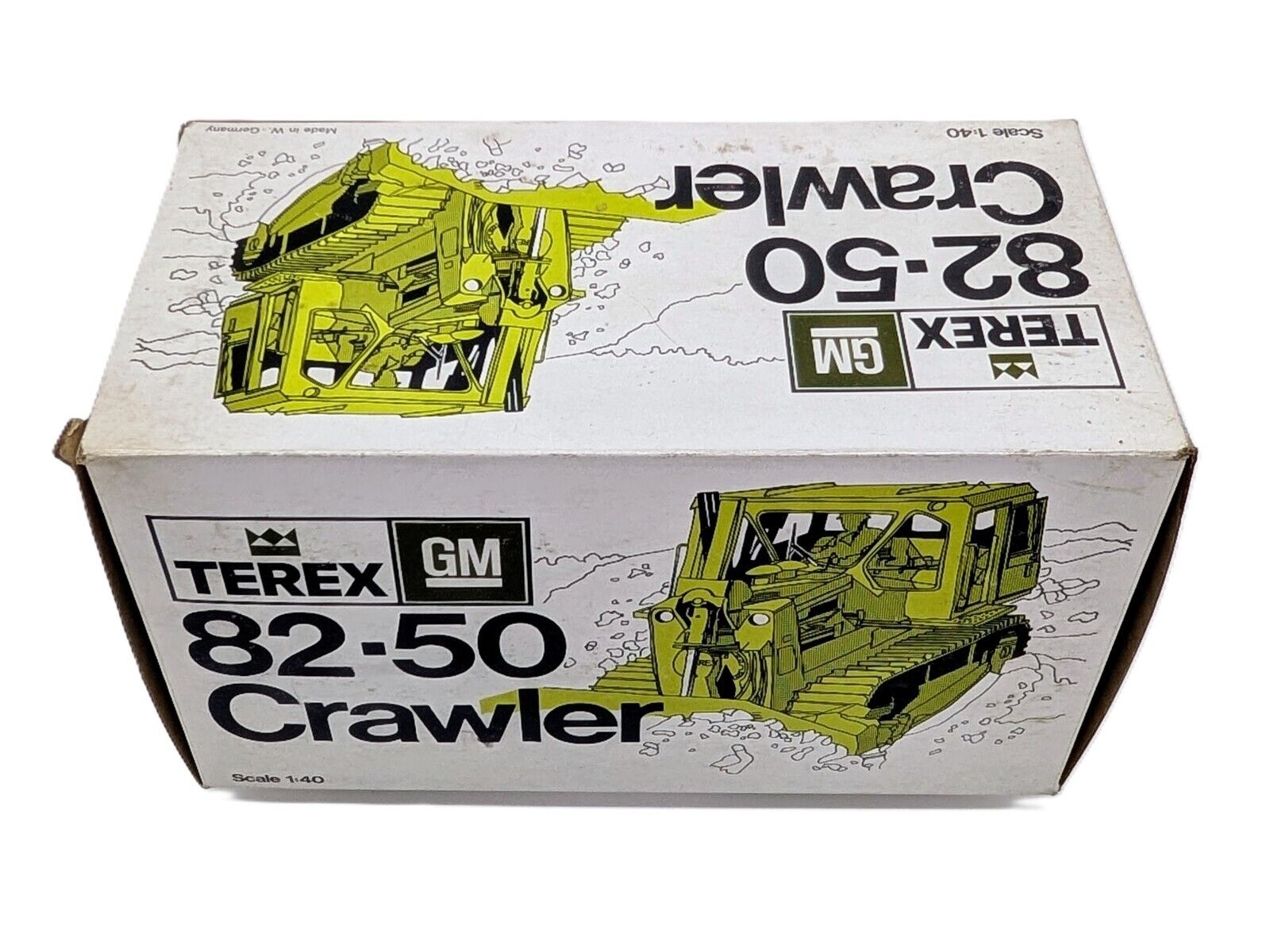 1/40 GM Terex 82-50 Crawler Scale Die-Cast Dozer 1976 NZG 