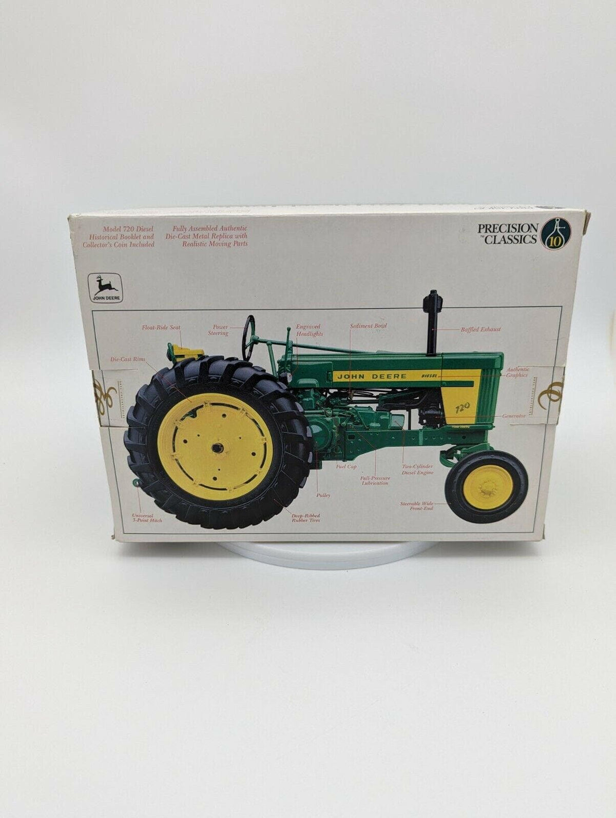 Ertl John Deere Model 720 Diesel Tractor Precision 10 1/16 Diecast #5832.