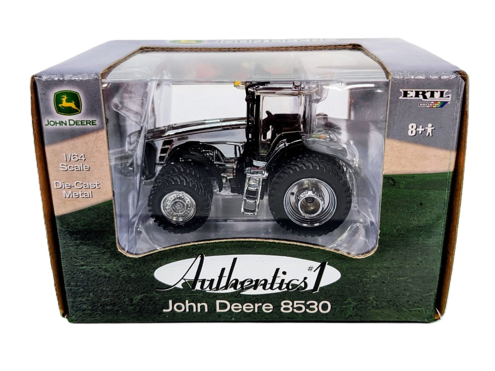 1/64 John Deere 8530 Fwa Tractor Authentics #1, Chrome Chaser.