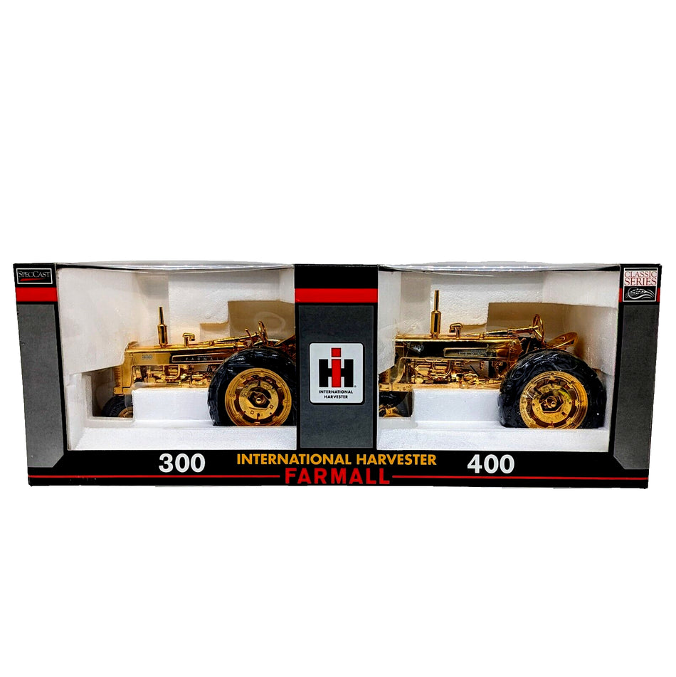 1/16 International Harvester Farmall 300 & 400 Gold 50th Anniversary Tractor Set