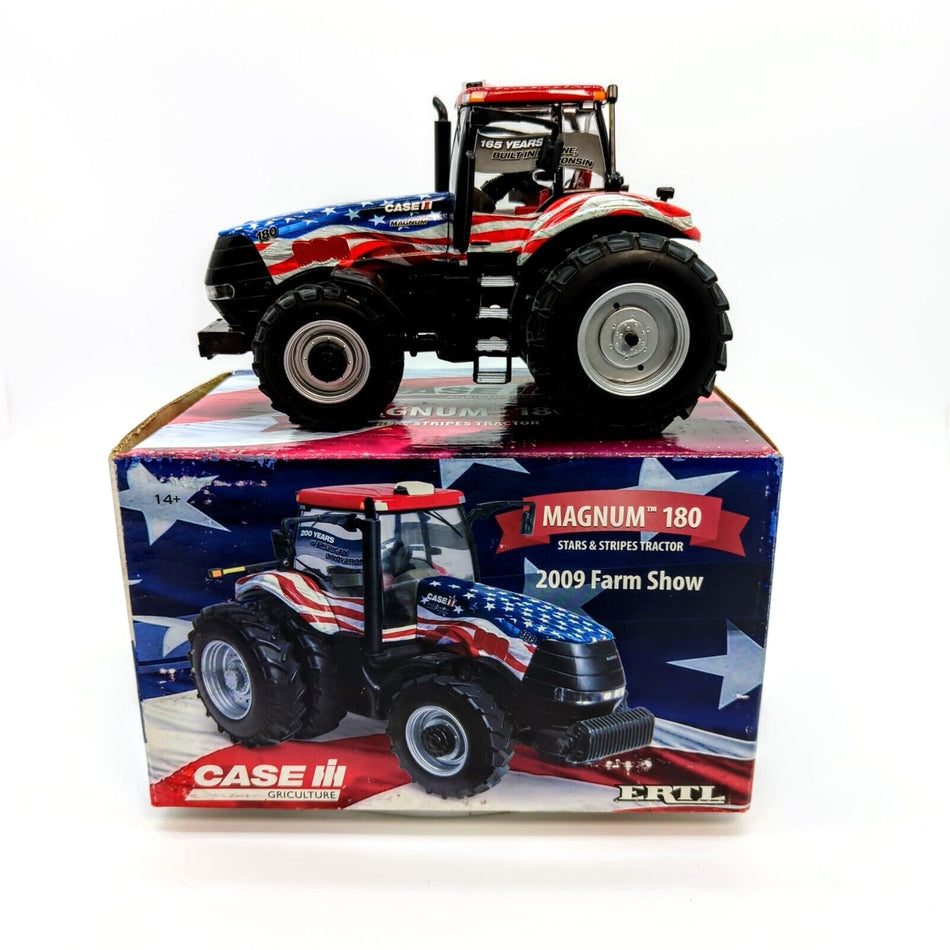 1/32 Case IH Magnum 180 Stars & Stripe Tractor W/ FWA & Dual Rear Wheels, 2009 Farm Show Edition