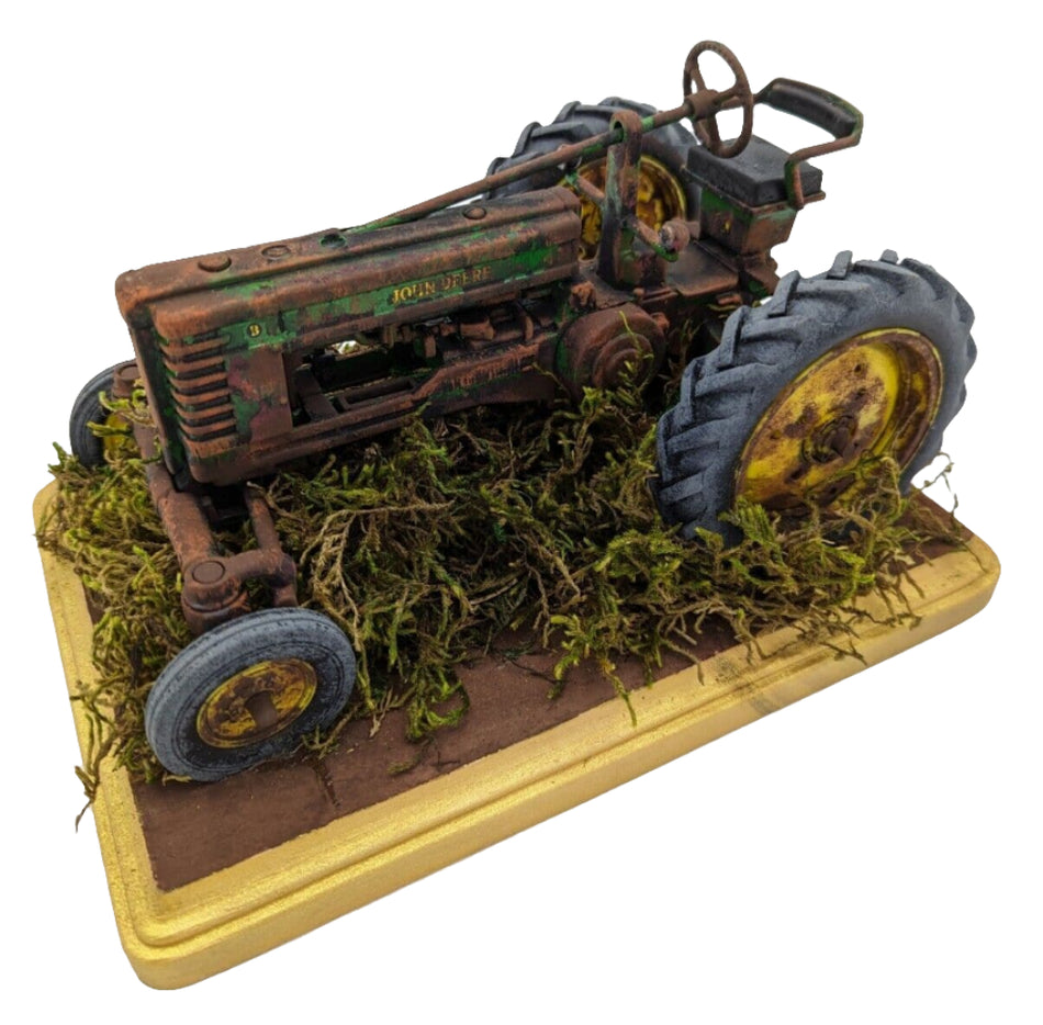 1/16 John Deere, Model B Tractor, Diecast Distressed