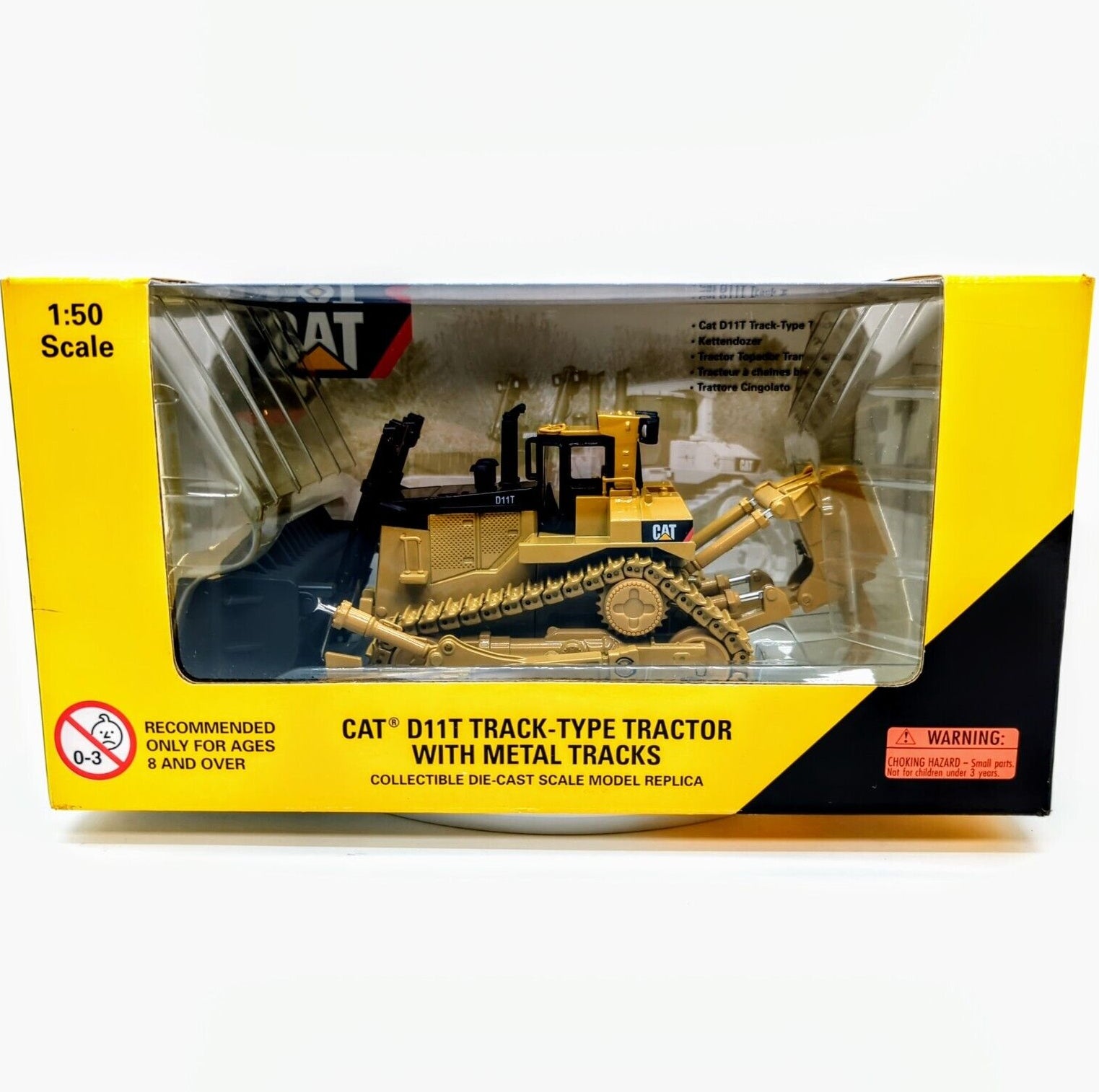 キャタピラーキャットd11tトラックタイプトラクター55212 1:50 Cat D11T Track Type Tractor with Metal Tracks - 55212