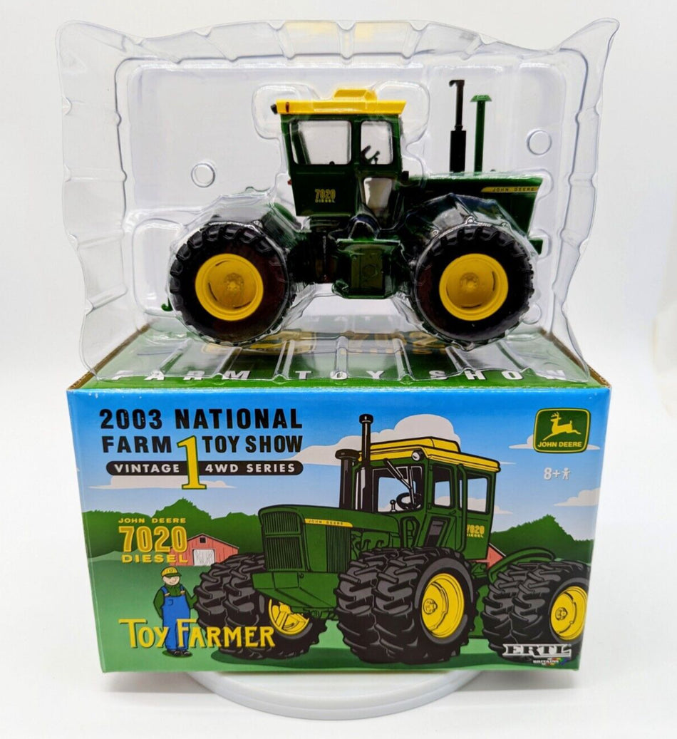1/32 John Deere 7020 Diesel 4WD Tractor W/ Duals, Toy Farmer Show Edition