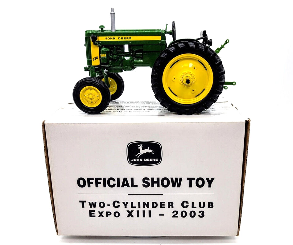 1/16 John Deere 420V Tractor, Two Cylinder Club 2003