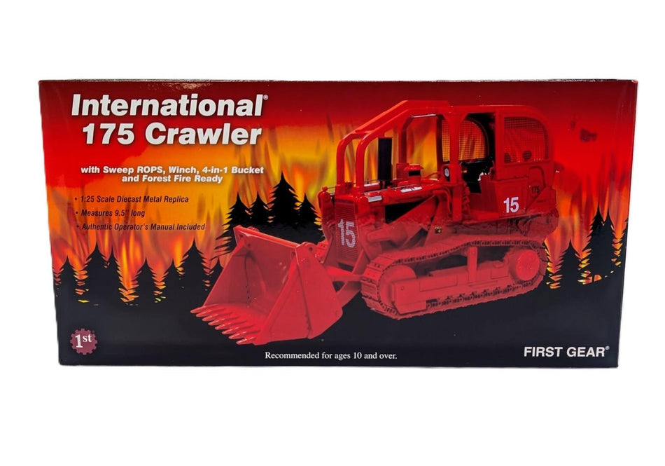 1/25 International Harvester 175 Crawler With Bucket, Red Fire Department #15