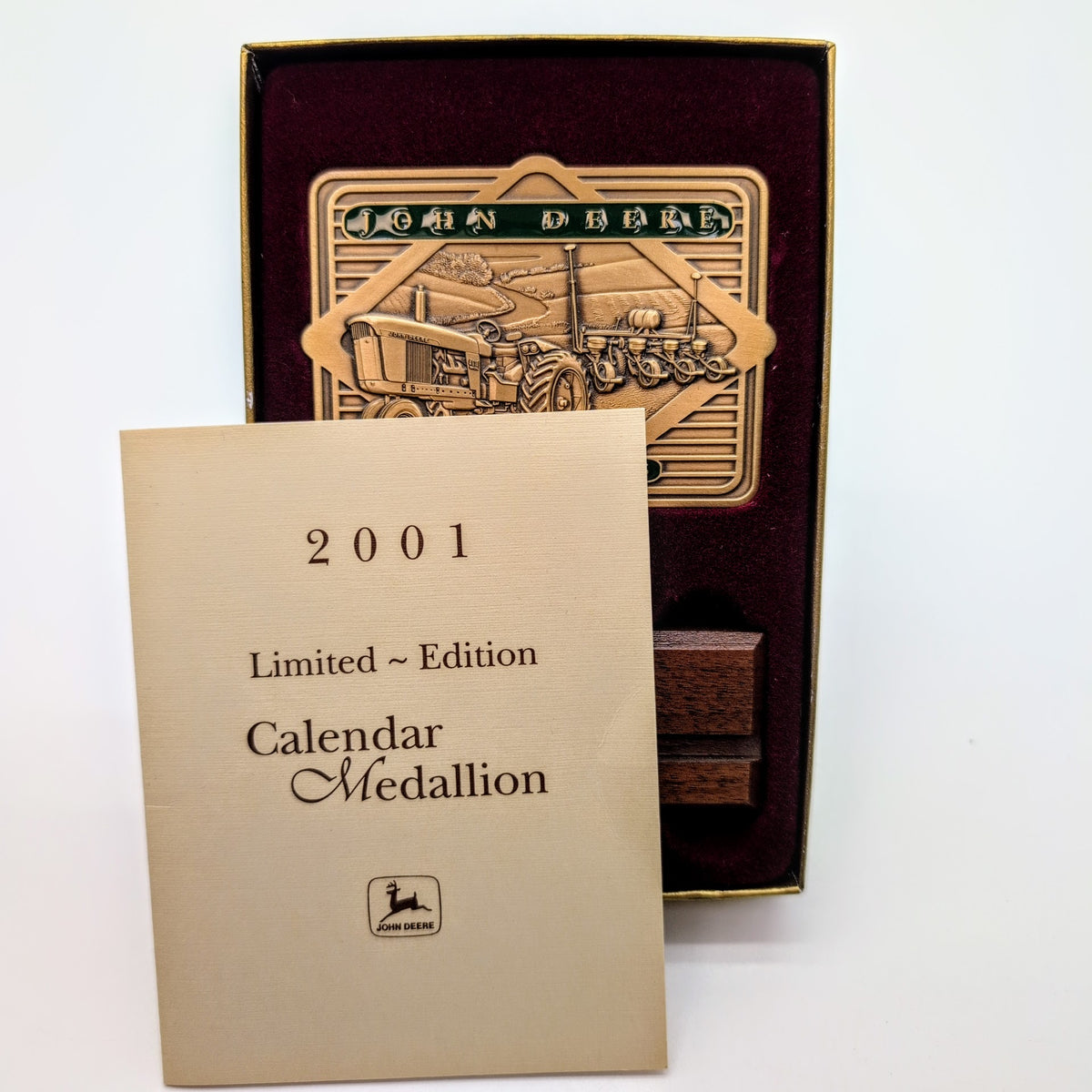 John Deere 2001 Calendar Medallion - Farm Toy Tractor