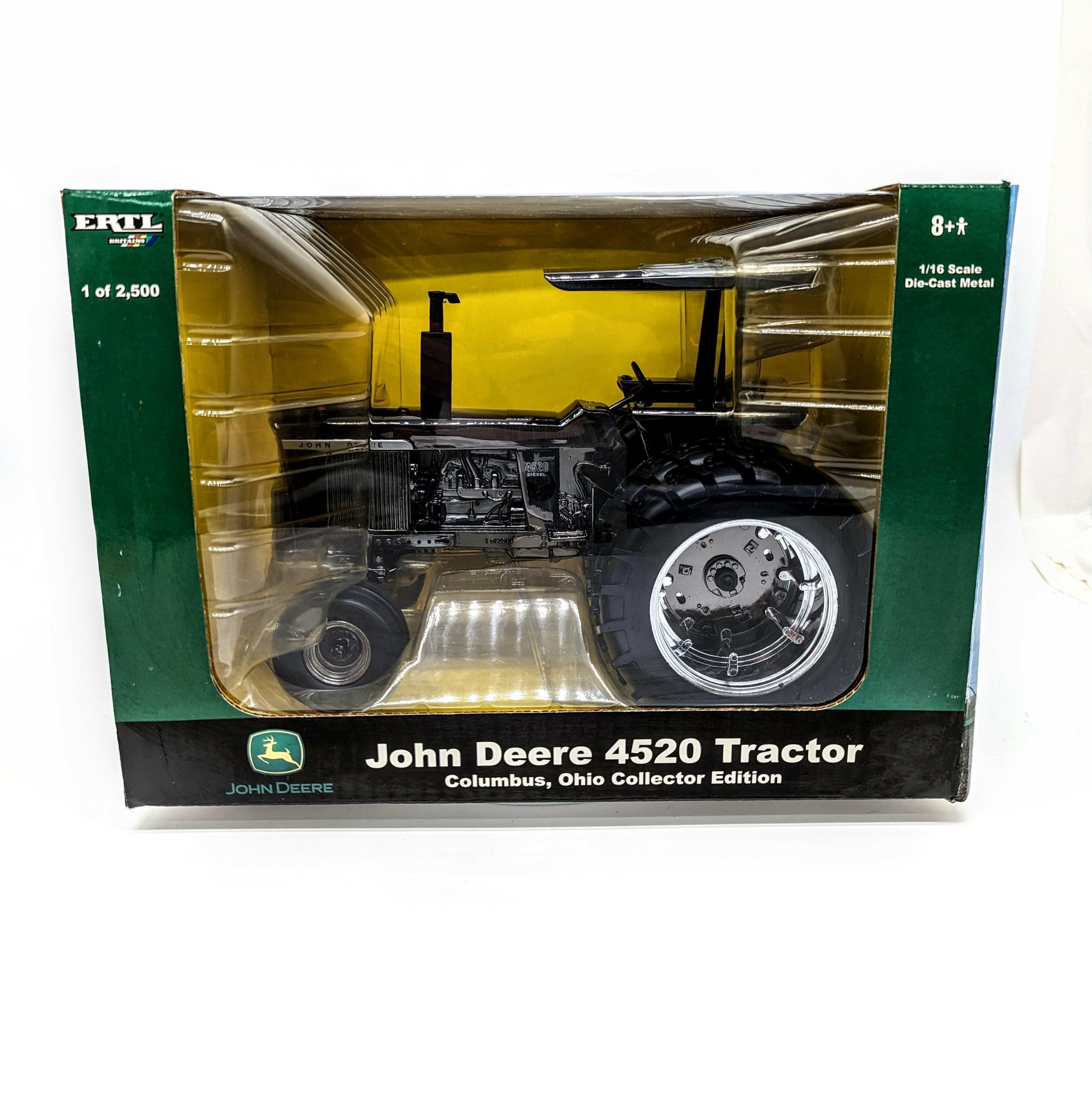 "Chrome Ertl 1/16 Farm Toy - Authentic John Deere 4520 Tractor Design"