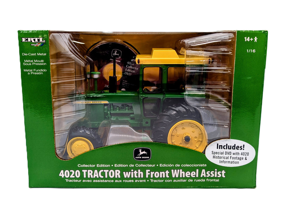 1/16 John Deere 4020 Tractor W/ Front Wheel Assist Collector Edition