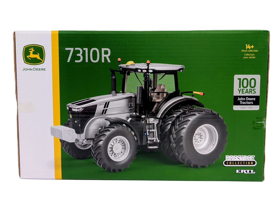 1/16 John Deere 7310R Prestige Silver Tractor 100Th Ann. Special Edition
