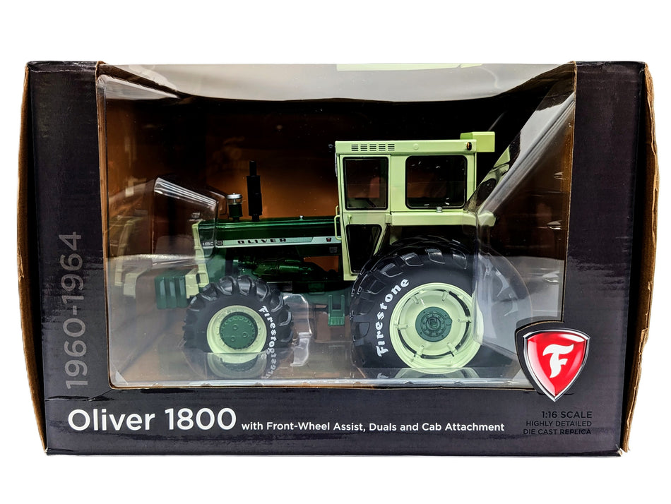 1/16 Oliver 1800 Tractor W/ Front Wheel Assist, Cab & Duals, Firestone Tires Ed.