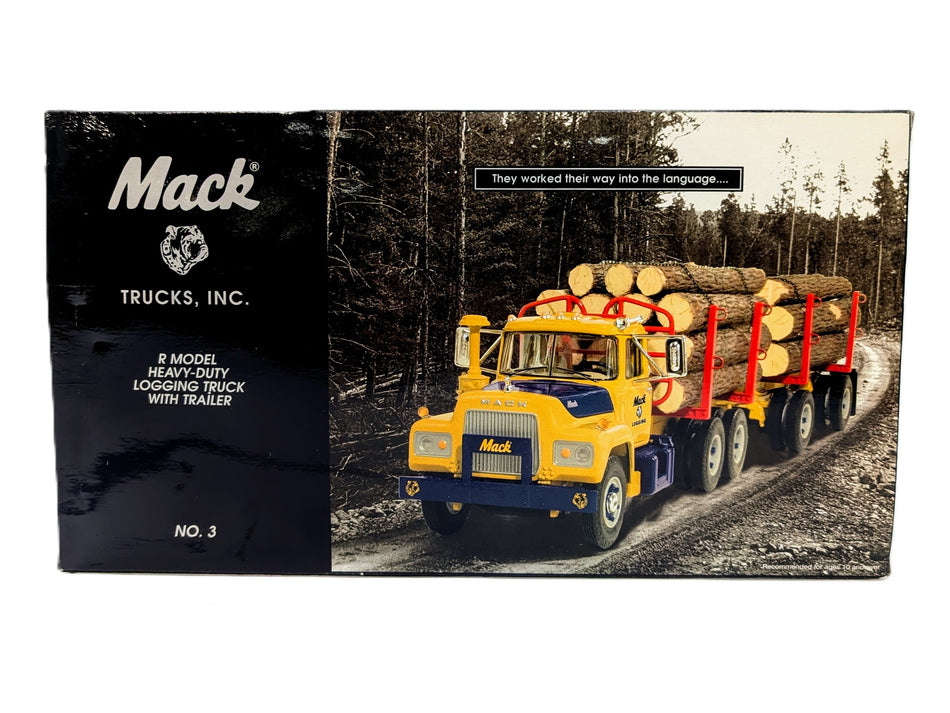 1/34 First Gear Mack R-Model Heavy-Duty Logging Truck w/Trailer #19-2999